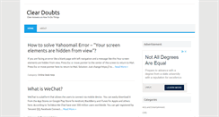 Desktop Screenshot of cleardoubts.com